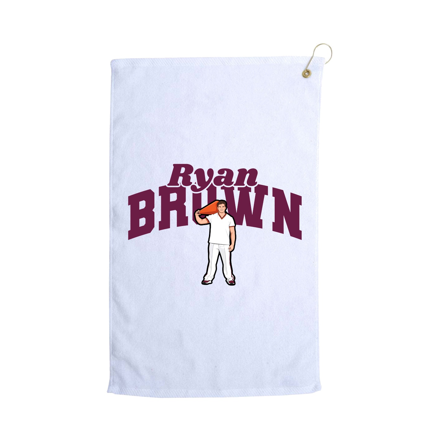 Golf Towel — Signature Arch in White