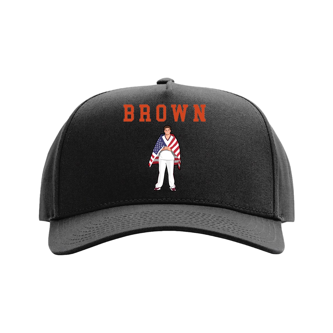 Full Fabric Five-Panel Champ Cap — Shirsey in Black