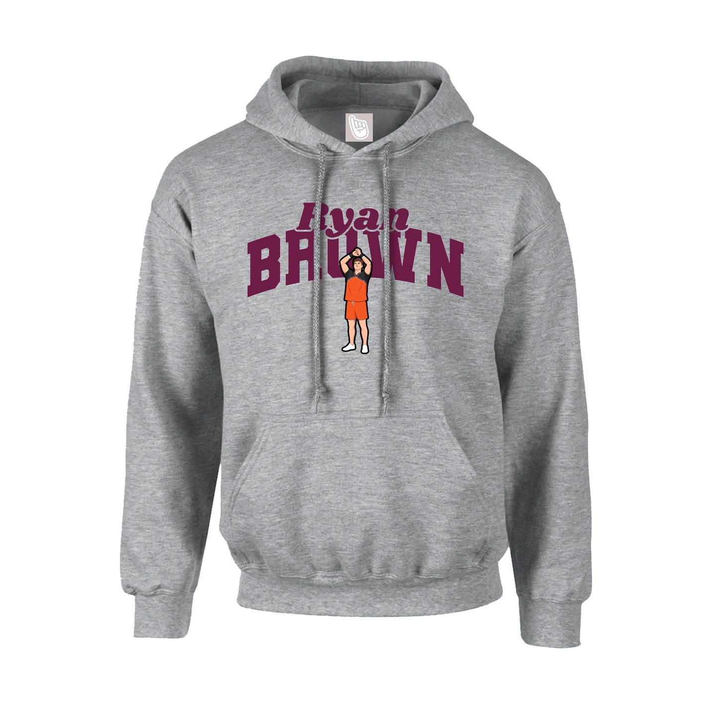 Youth Hoodie — Signature Arch in Grey