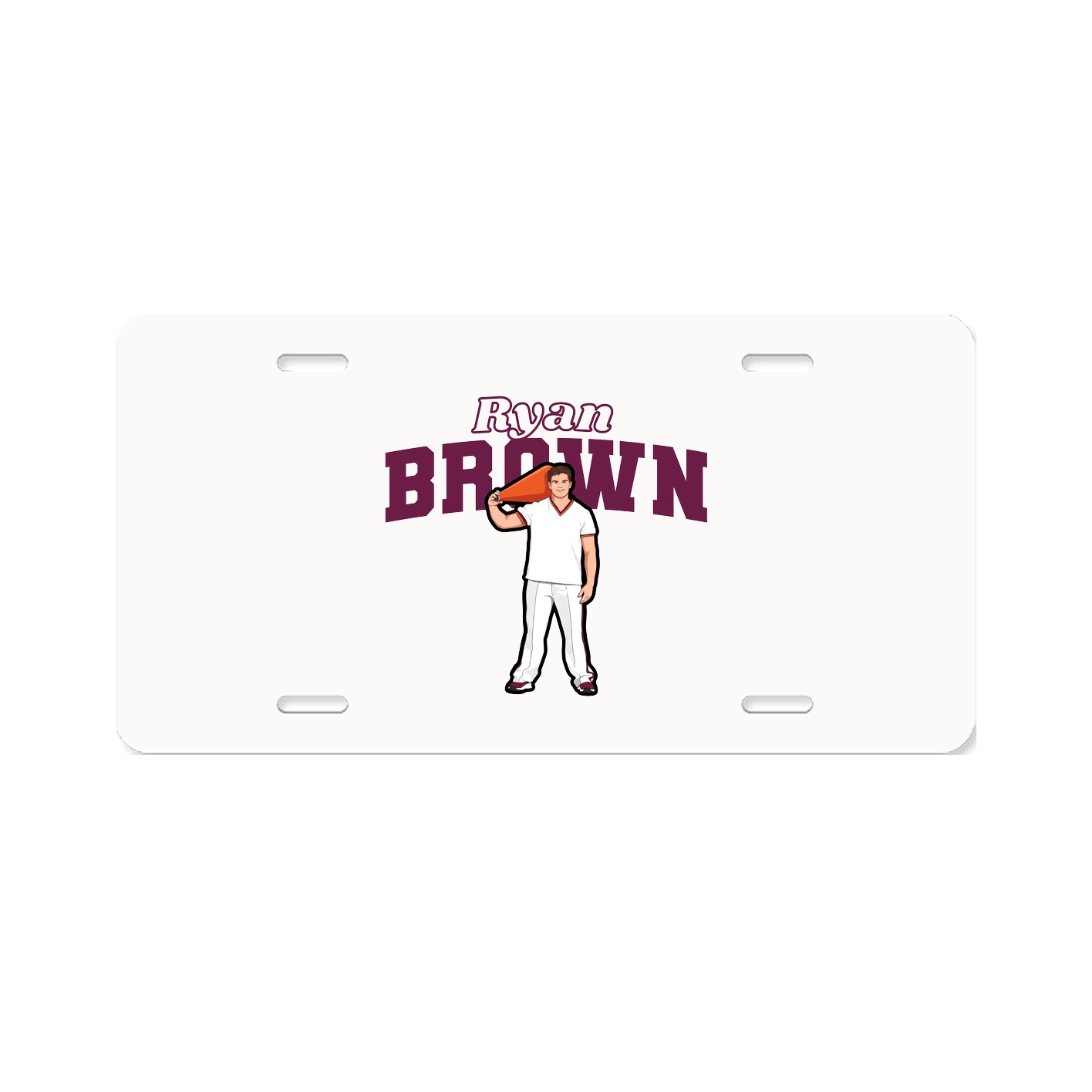 License Plate — Name Arch in Classic