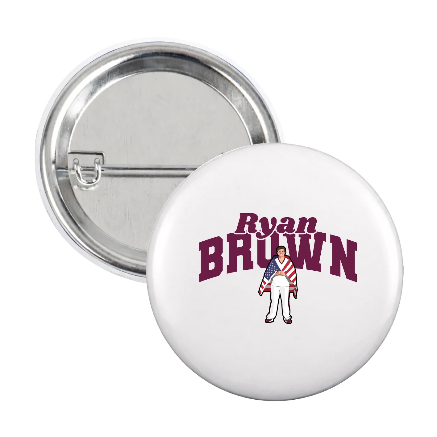 Game Day Button — Signature Arch in White