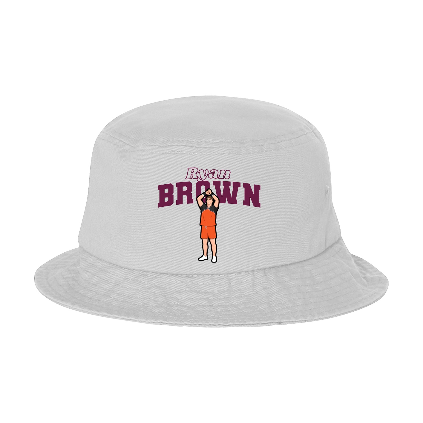 Bucket Cap — Name Arch in White