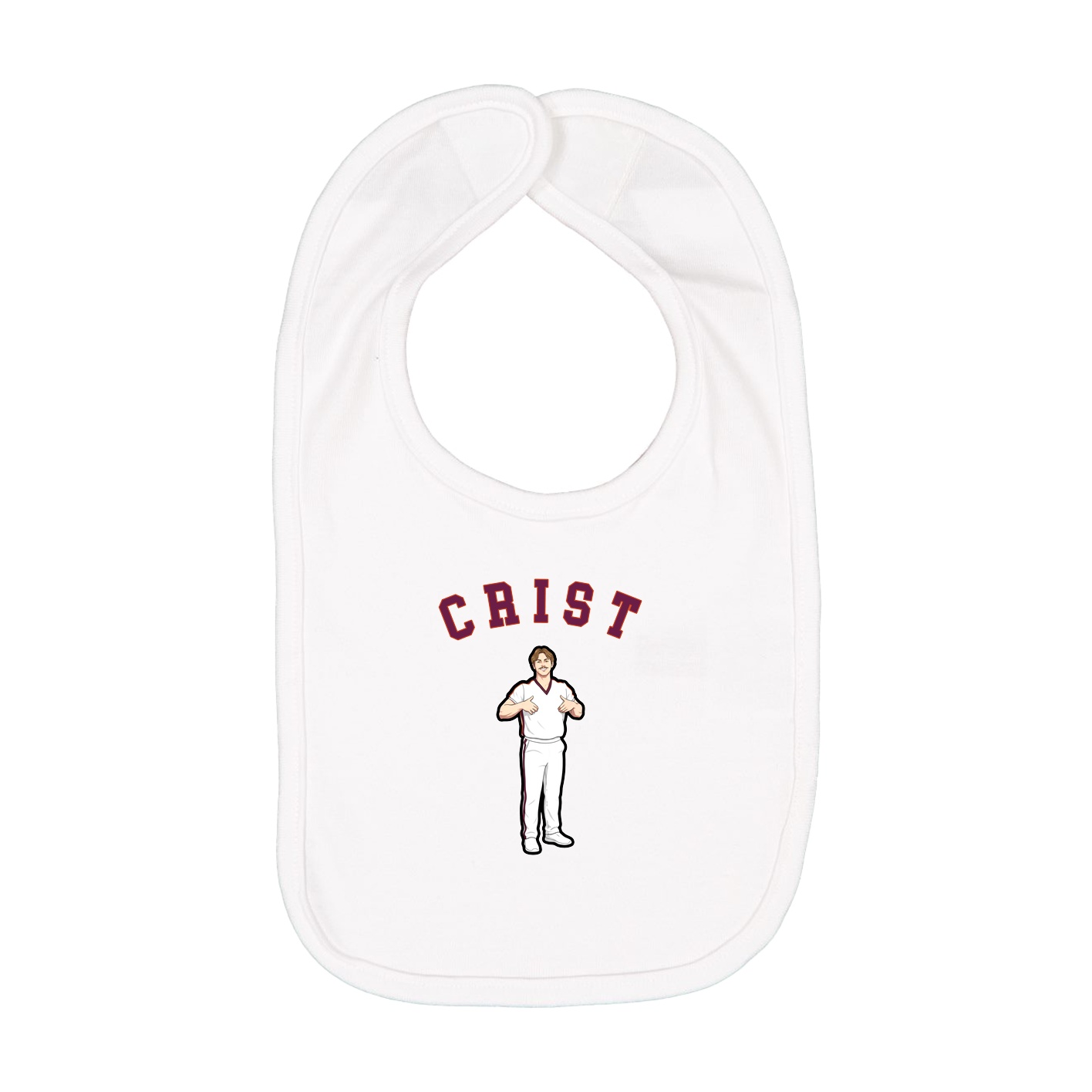 Infant Bib — Shirsey Arch in White