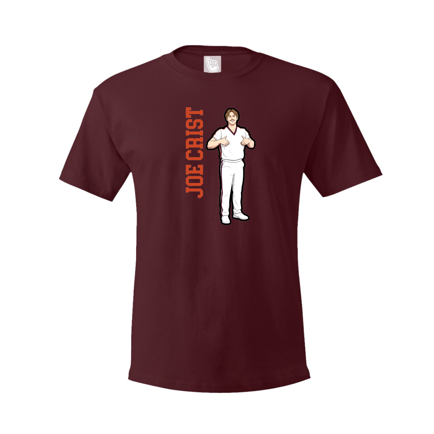 Tee — Name Vertical in Maroon