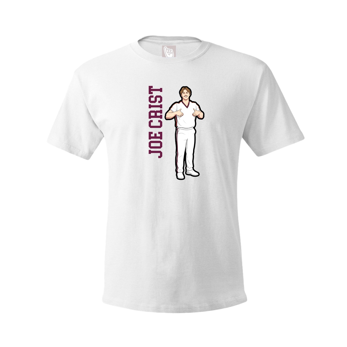 Youth Tee — Name Vertical in White
