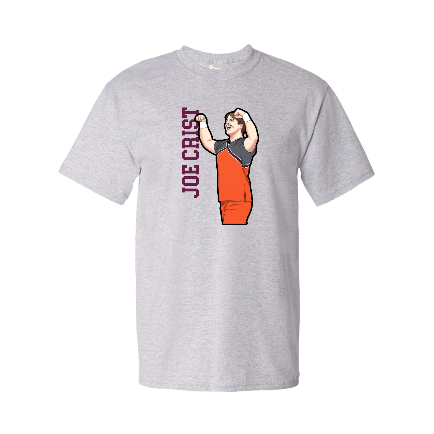 Tee — Name Vertical in Grey