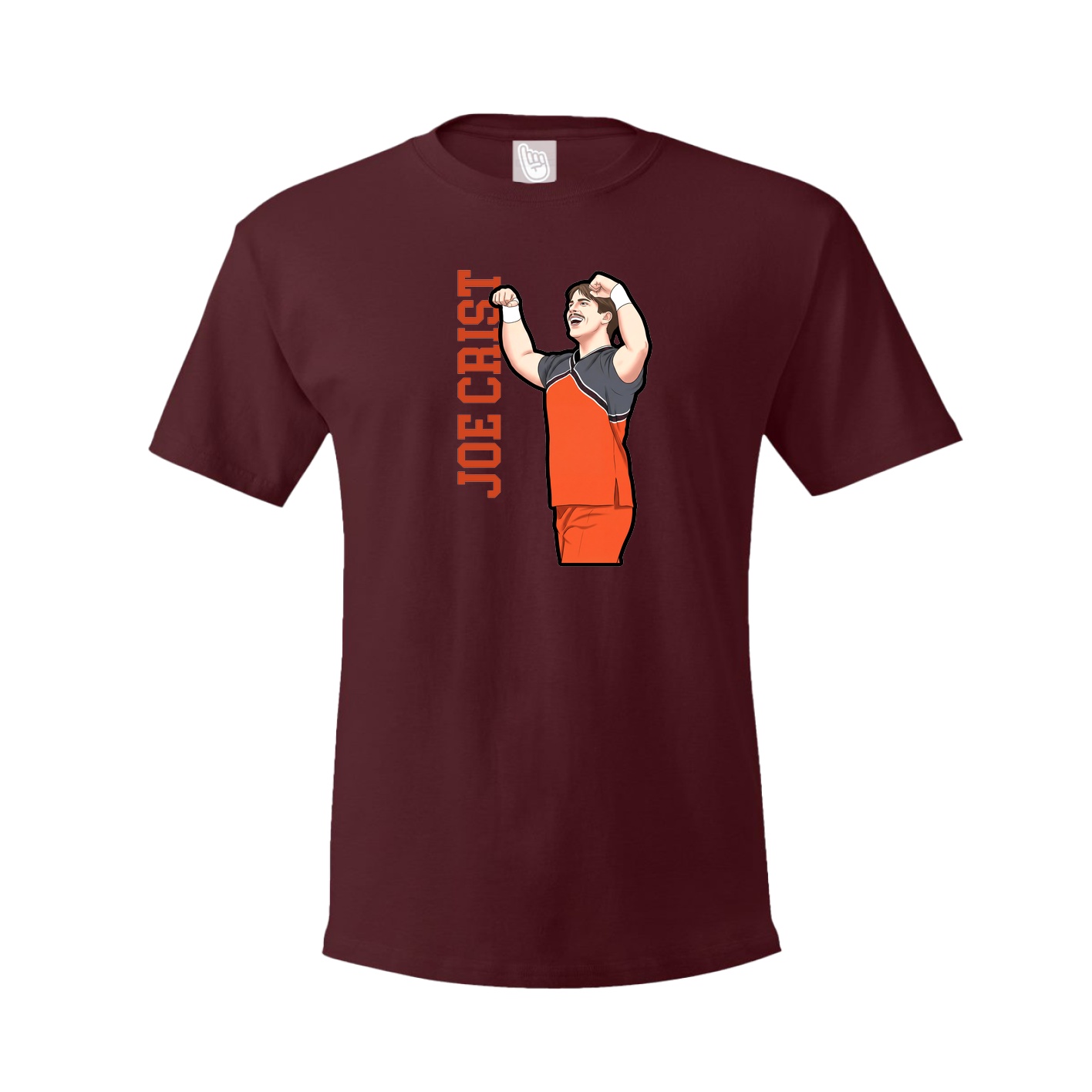 Youth Tee — Name Vertical in Maroon