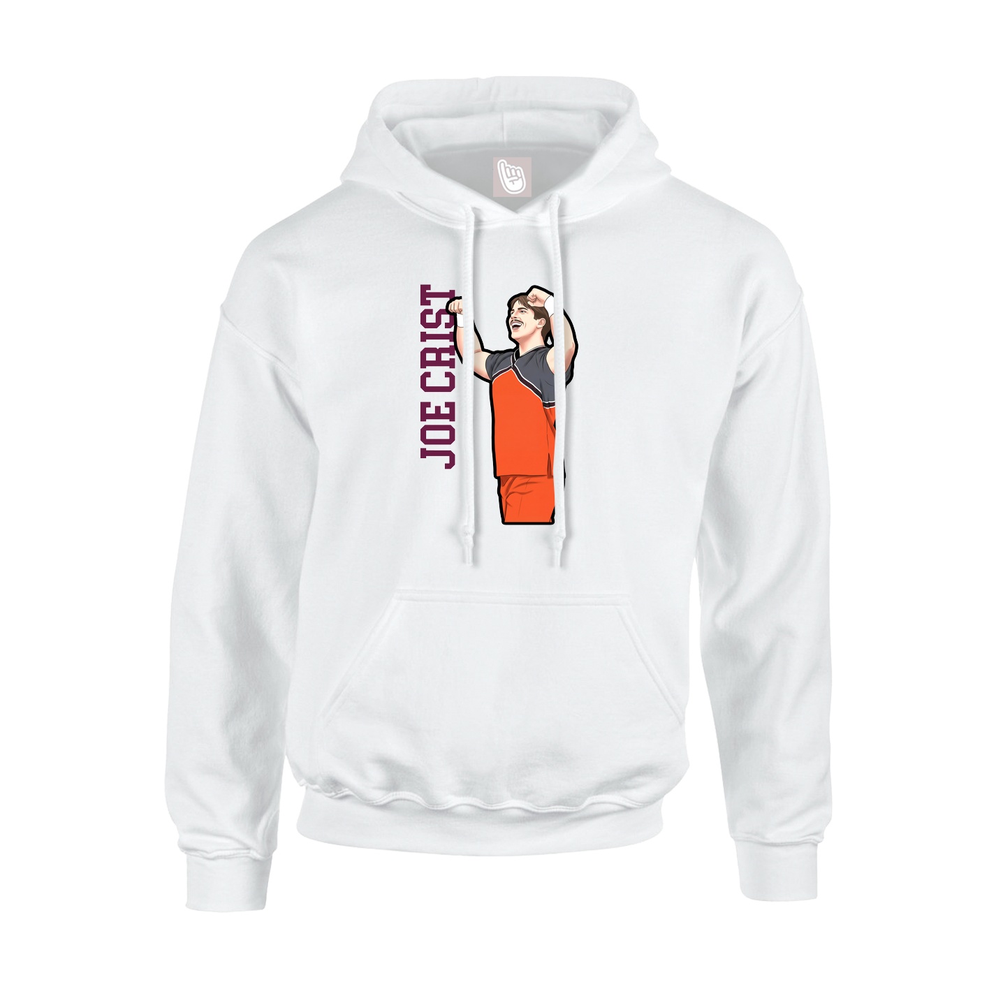 Youth Hoodie — Name Vertical in White
