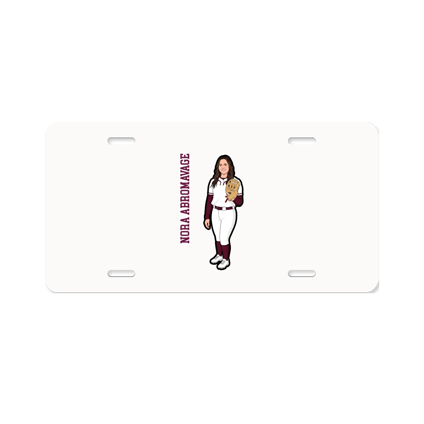 License Plate — Name Vertical in Classic