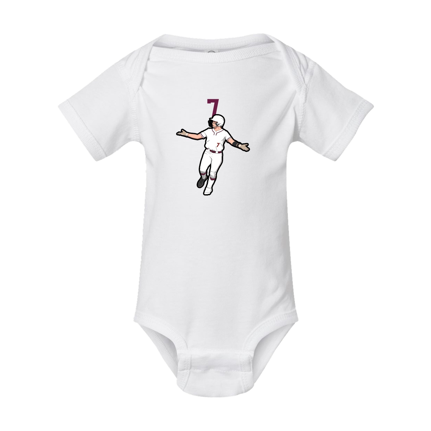 Baby Onesie — Number Top in White