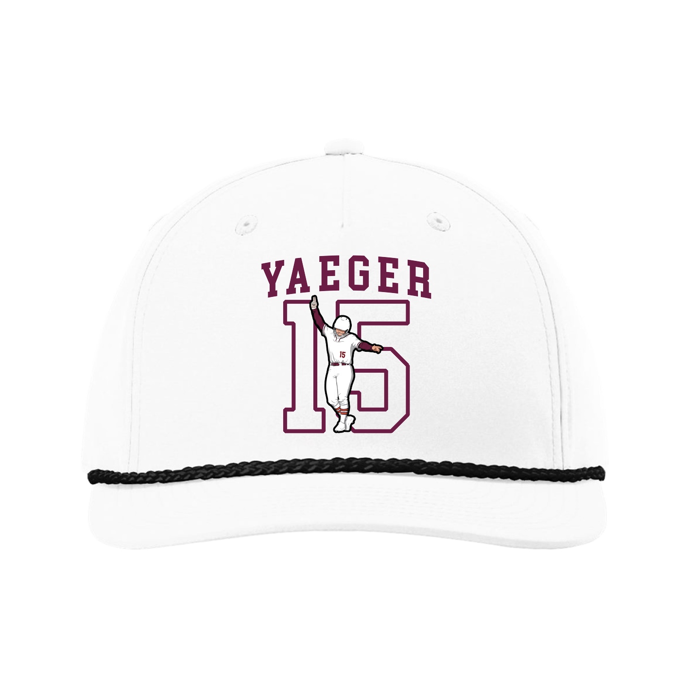 Five-Panel Classic Rope Cap — Shirsey in White