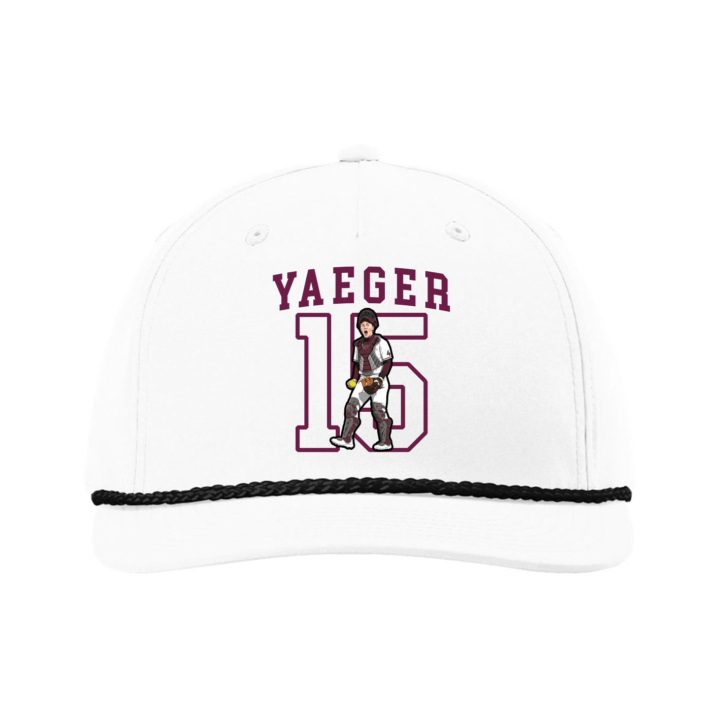 Five-Panel Classic Rope Cap — Shirsey in White
