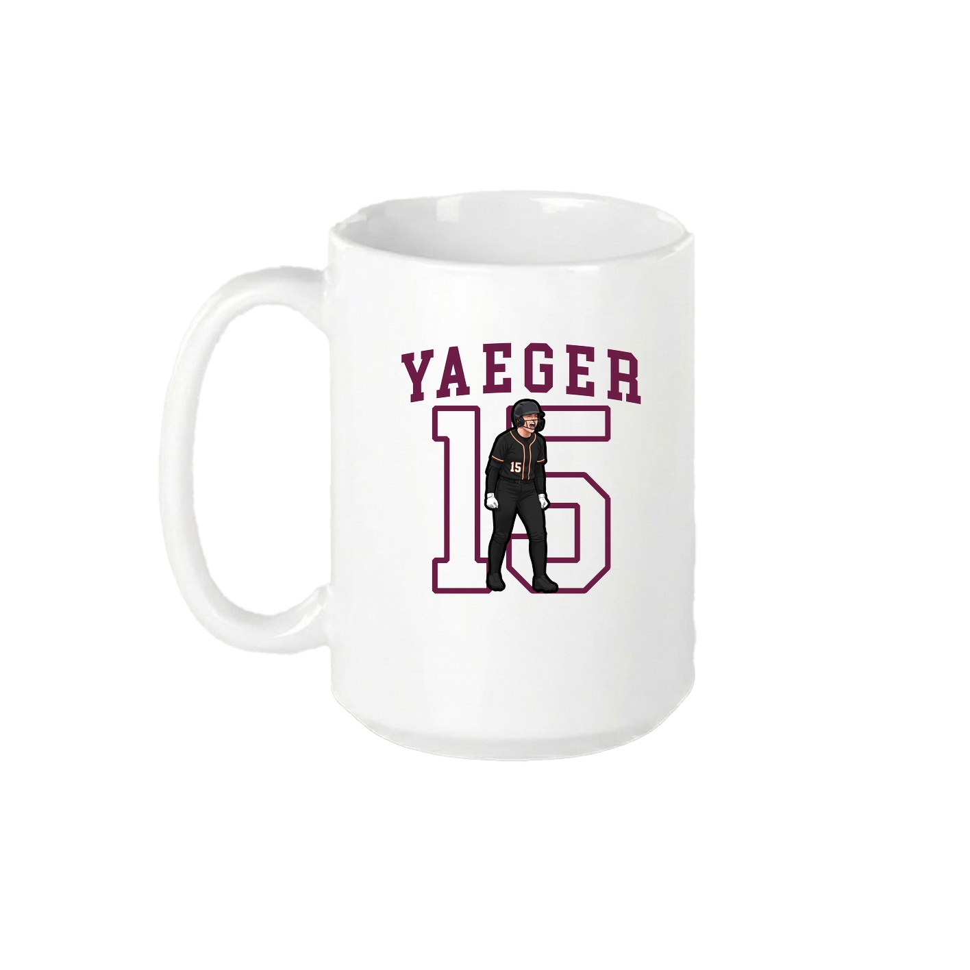 15oz Coffee Mug — Shirsey in White