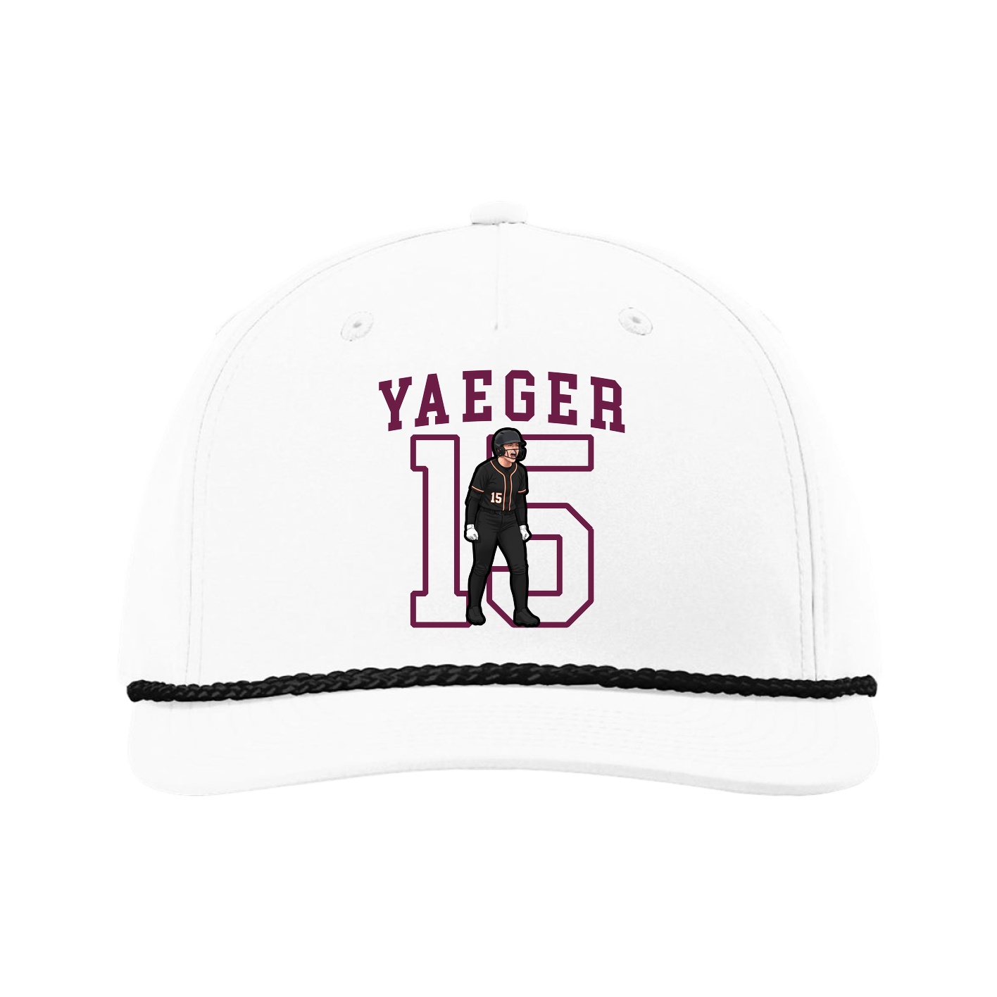 Five-Panel Classic Rope Cap — Shirsey in White