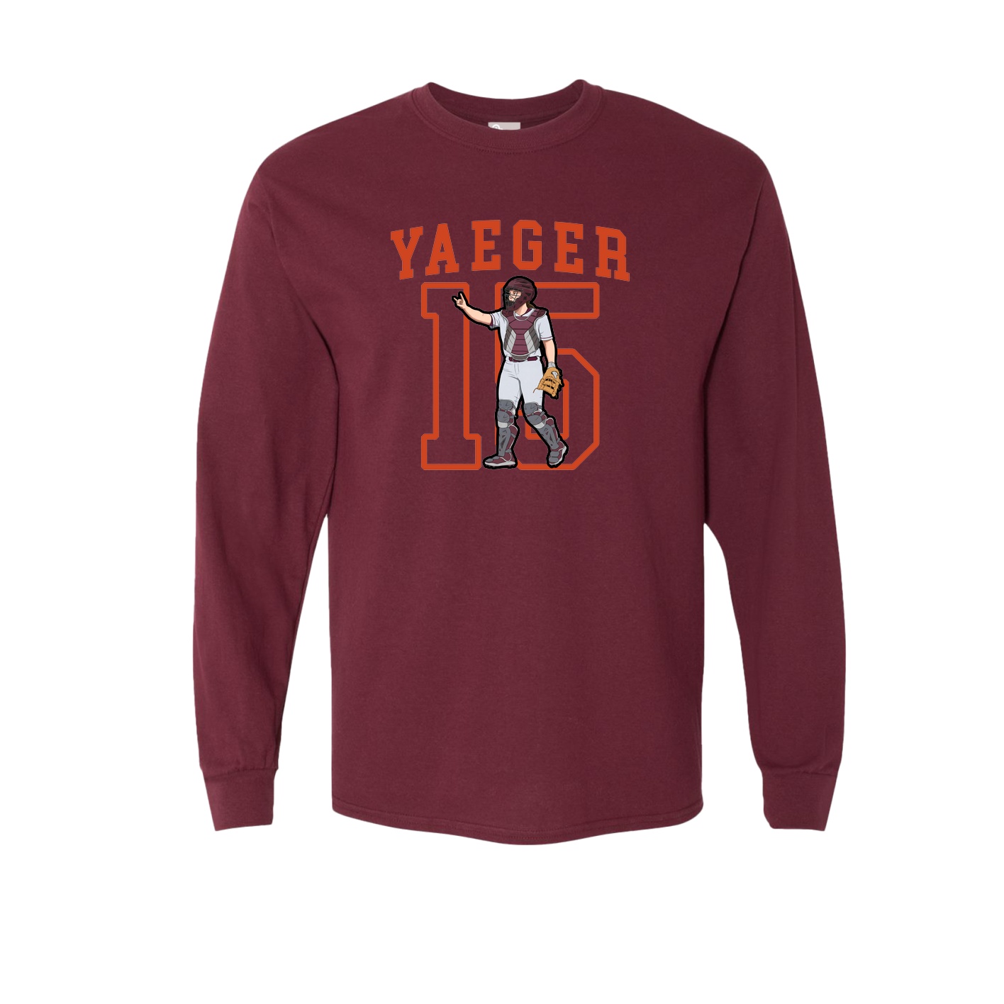 Long Sleeve Tee — Shirsey in Maroon
