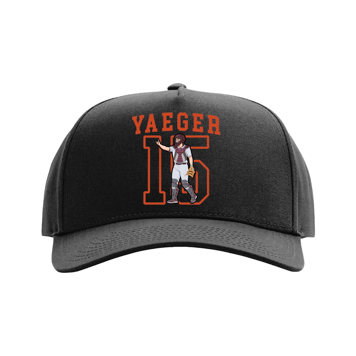 Full Fabric Five-Panel Champ Cap — Shirsey in Black