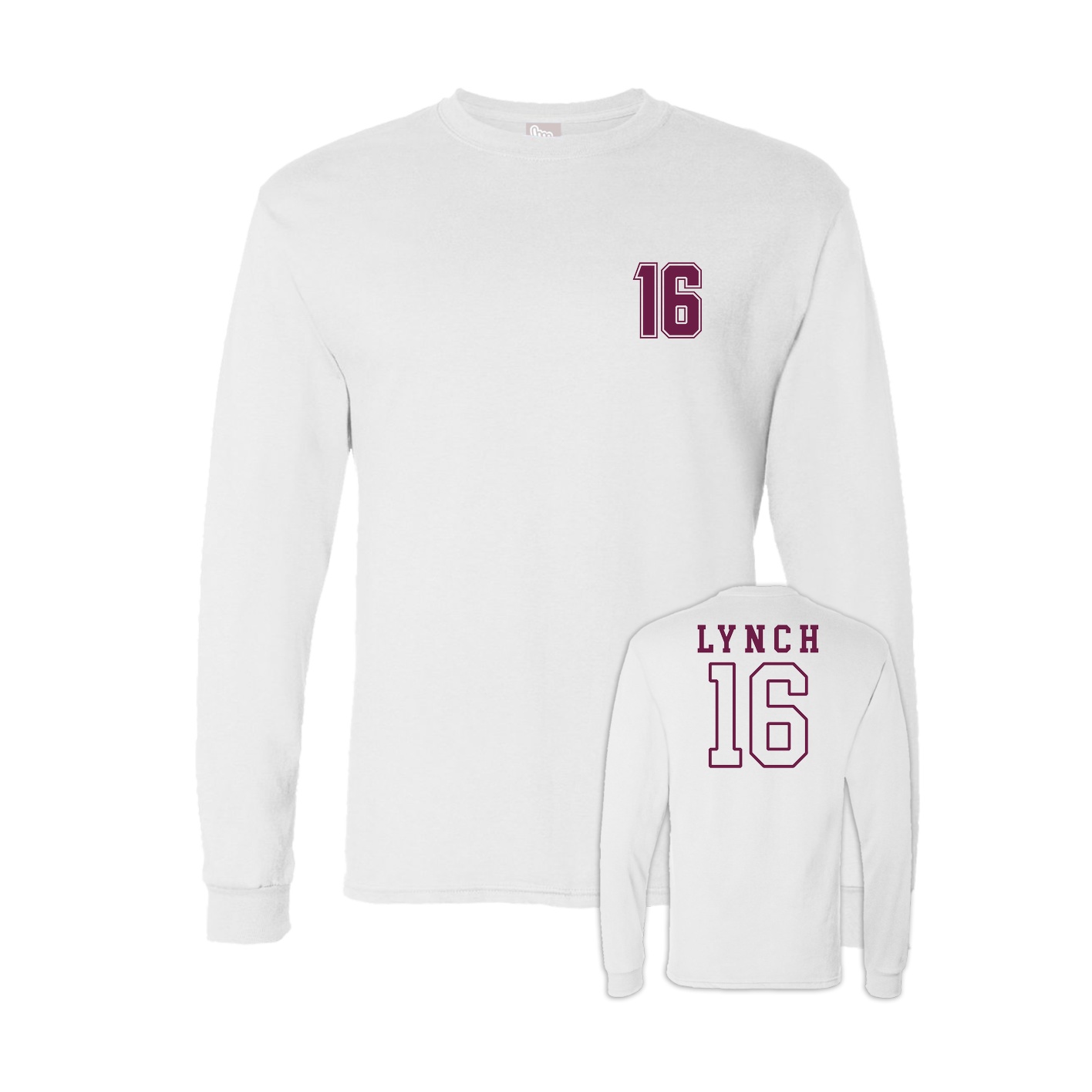 Long Sleeve Tee — Chest Back in White