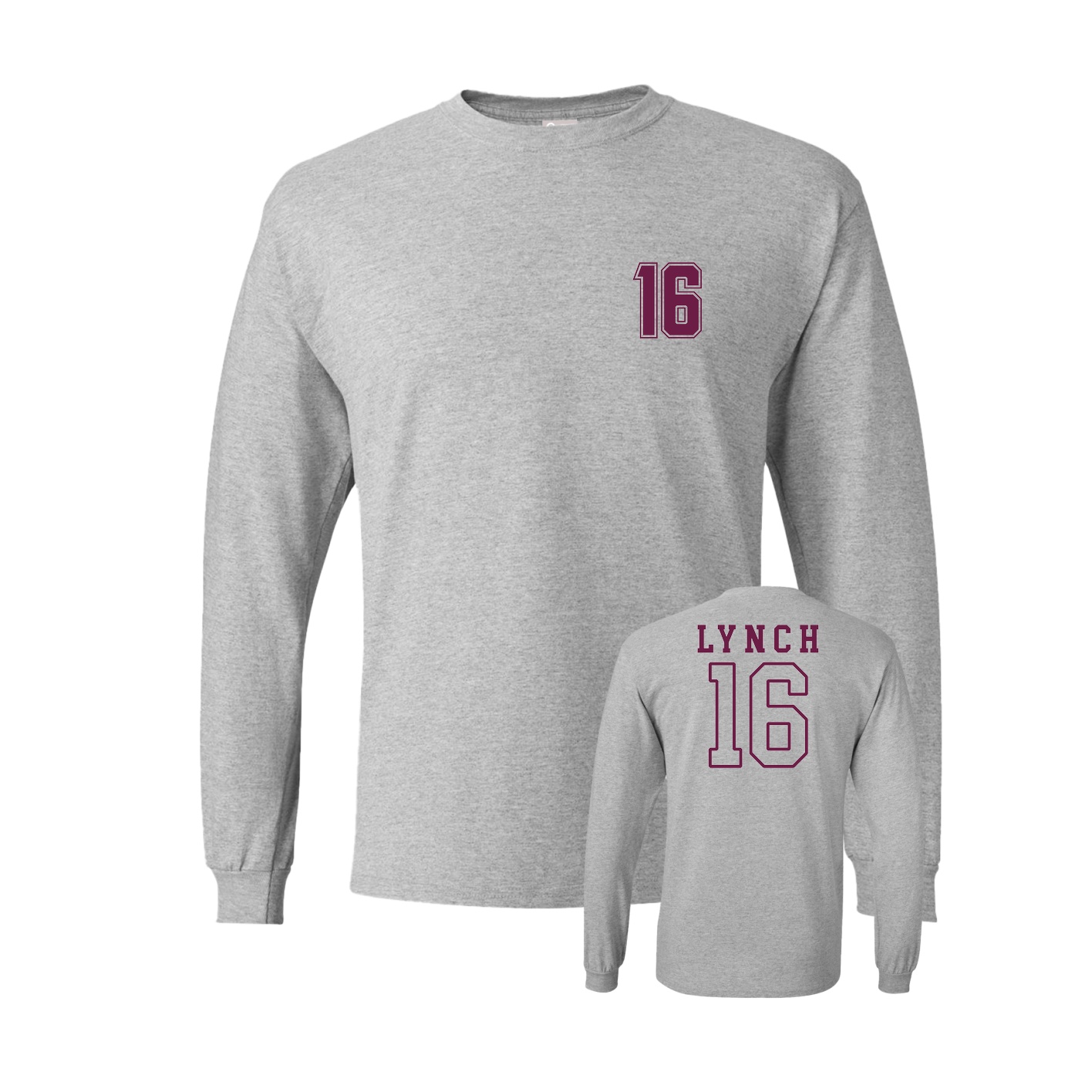 Long Sleeve Tee — Chest Back in Grey