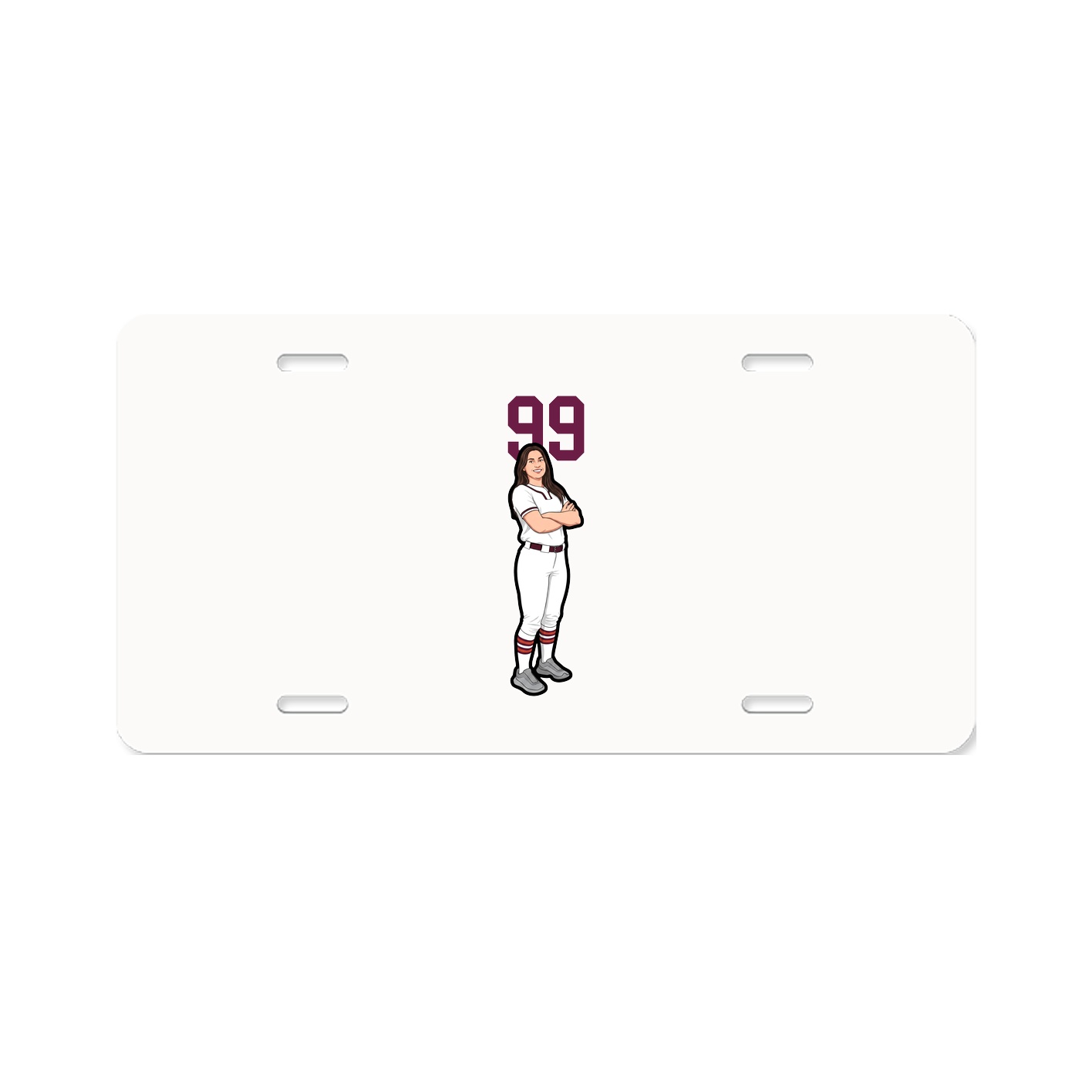 License Plate — Number Top in Classic