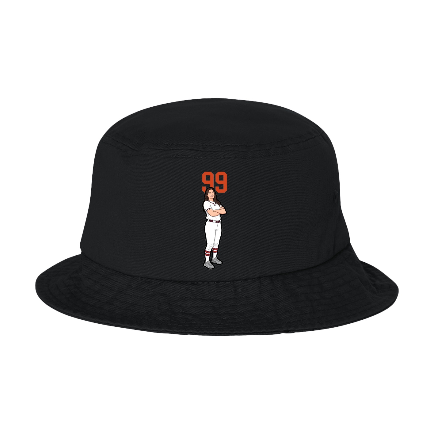 Bucket Cap — Number Top in Black