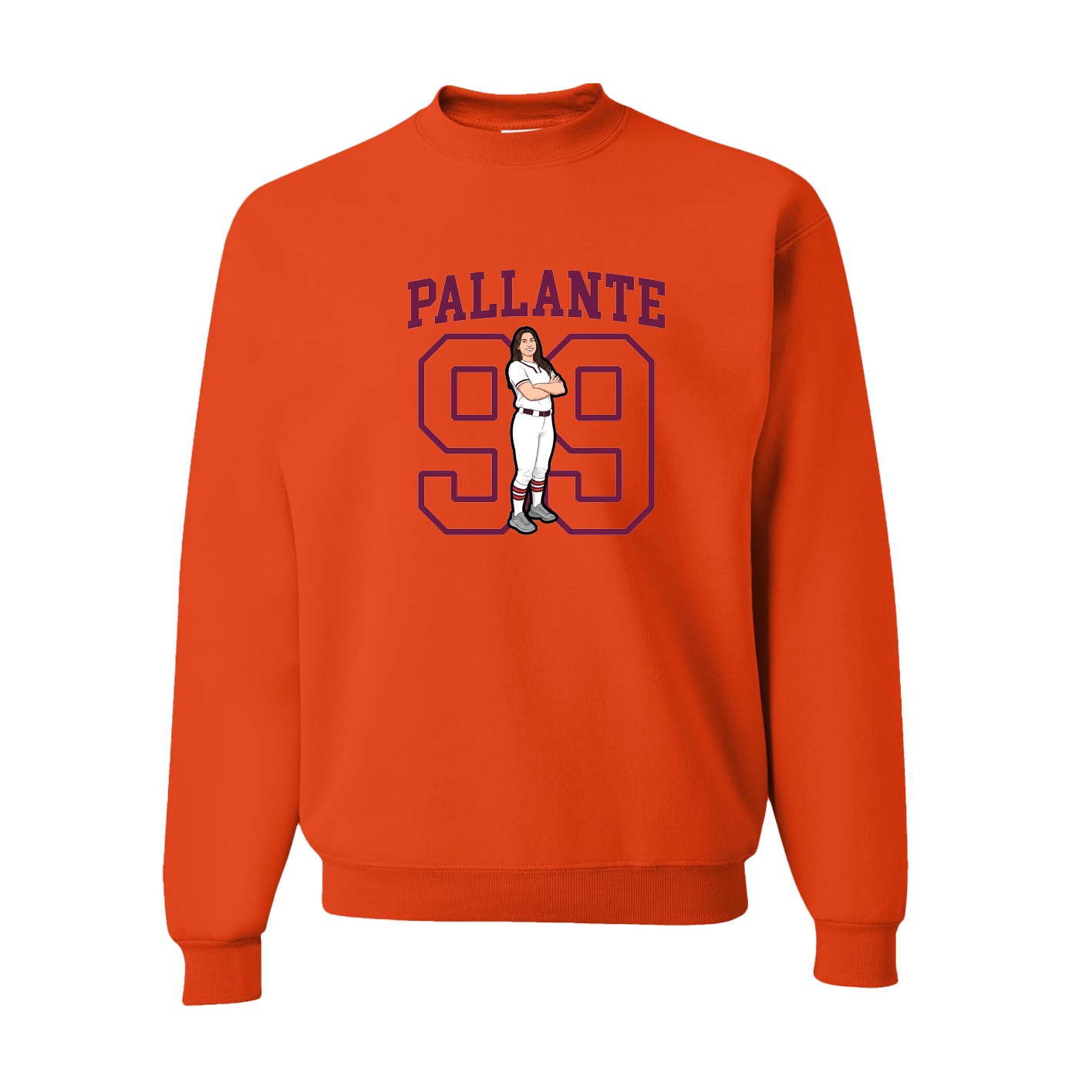 Fleece Crew — Shirsey in Orange
