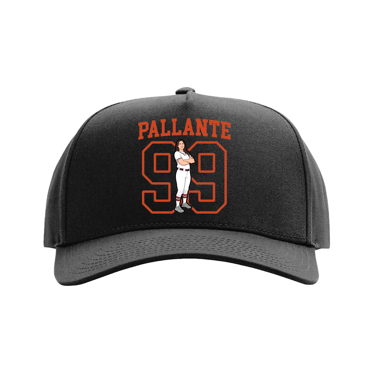 Full Fabric Five-Panel Champ Cap — Shirsey in Black