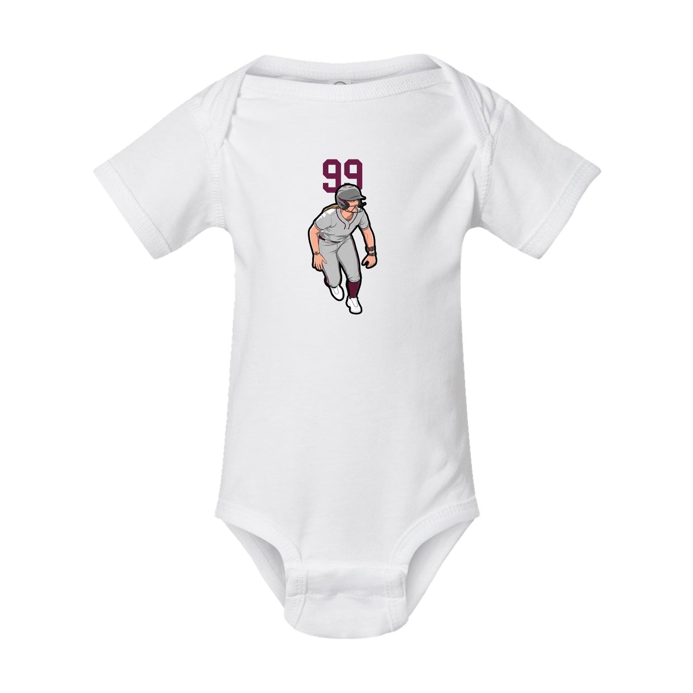 Baby Onesie — Number Top in White
