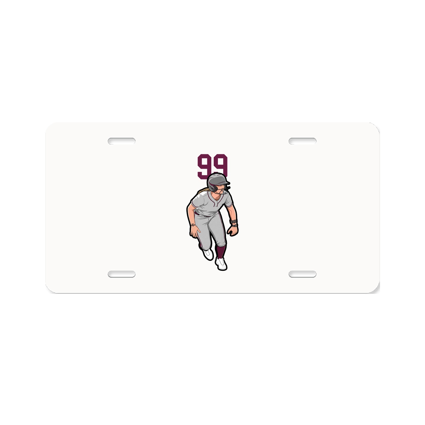 License Plate — Number Top in Classic