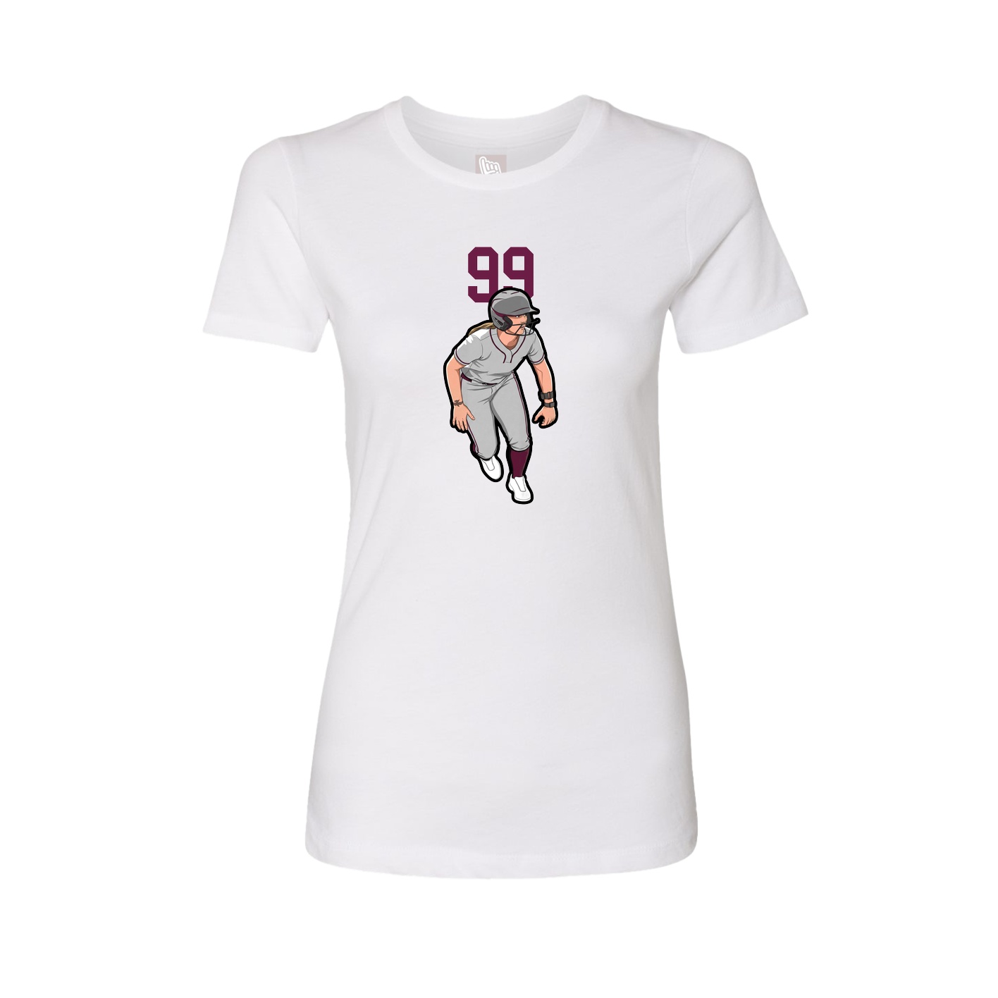 Womens Tee — Number Top in White