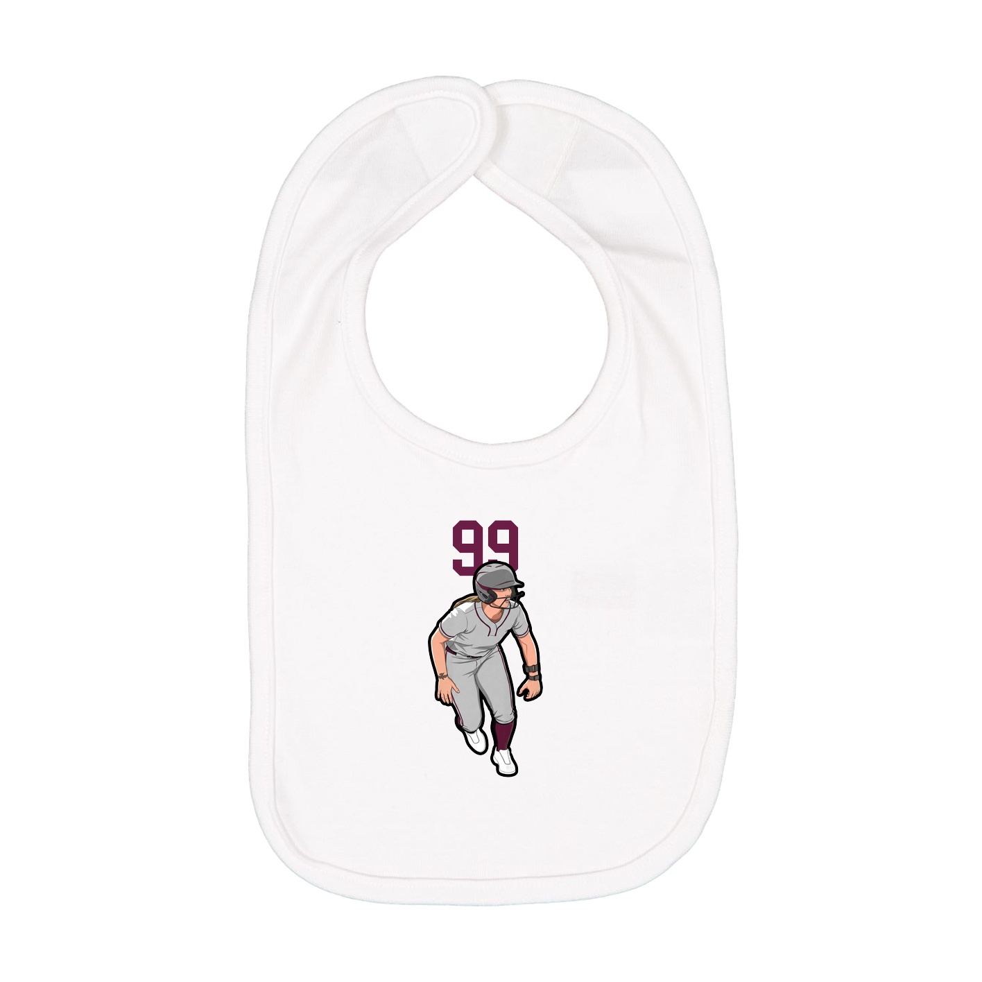 Infant Bib — Number Top in White