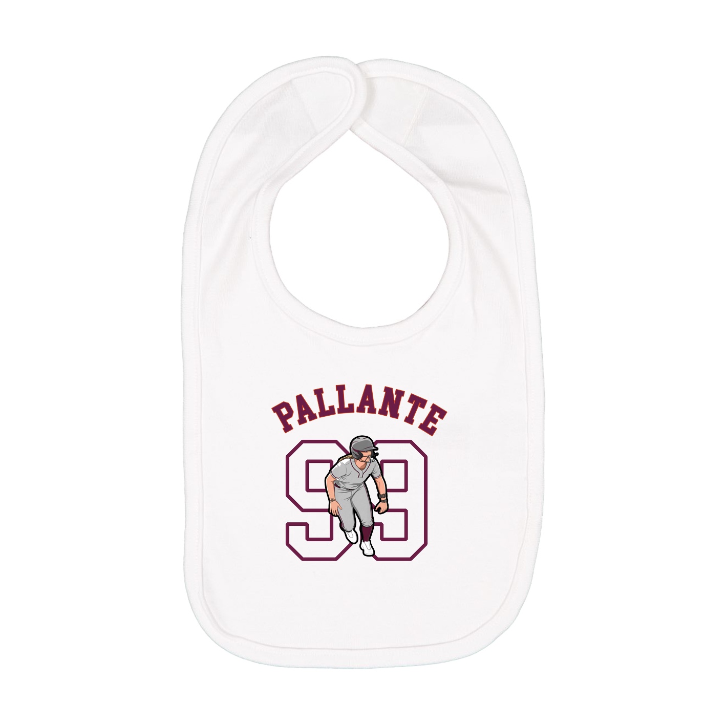 Infant Bib — Shirsey Arch in White