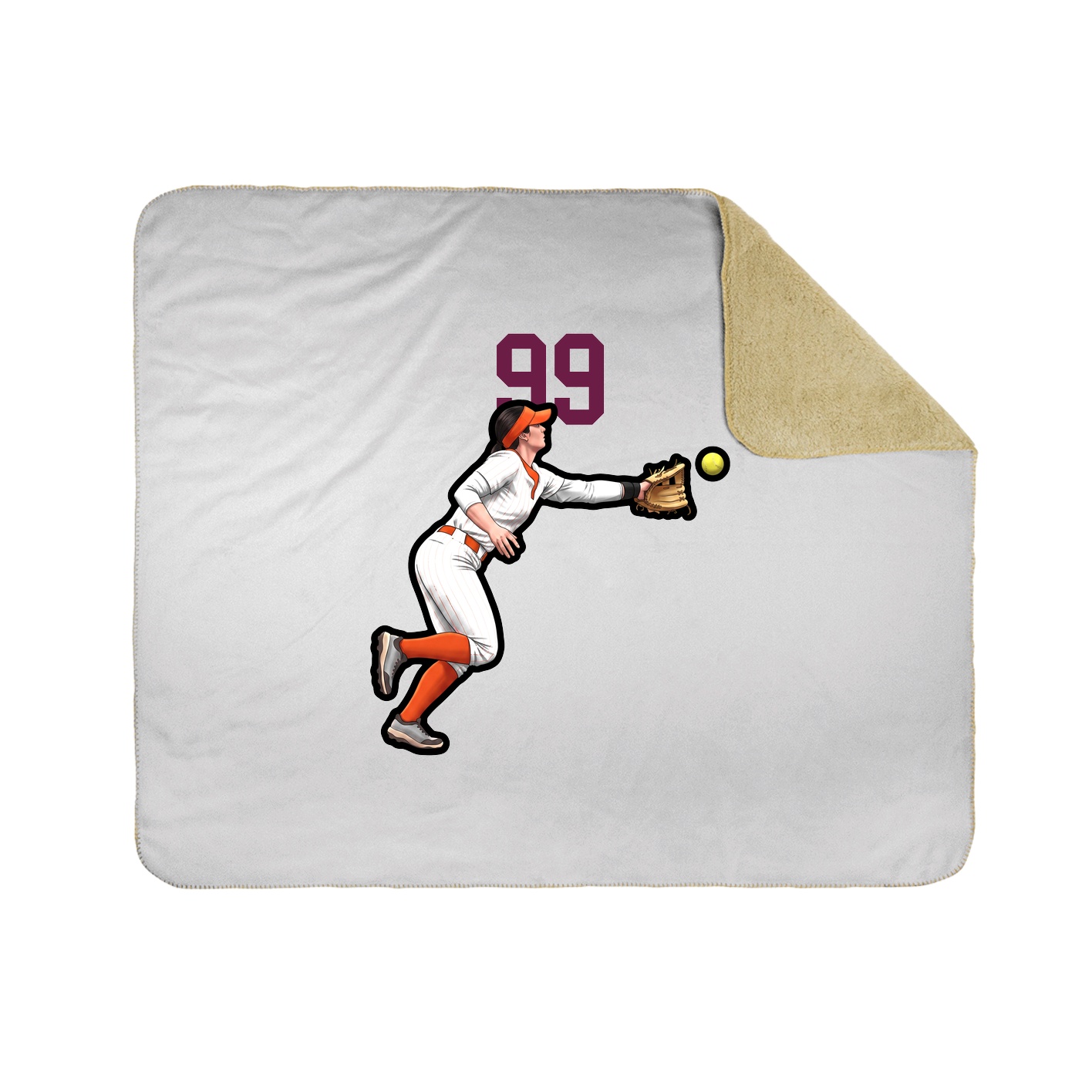 Throw Blanket — Number Top in White