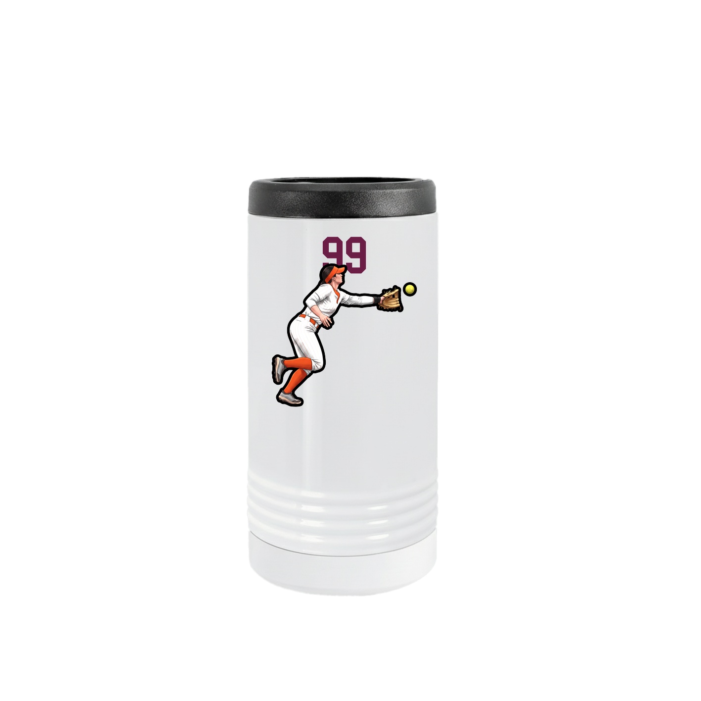 Slim Beverage Holder — Number Top in White