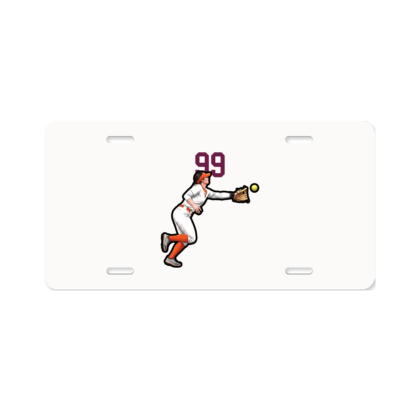 License Plate — Number Top in Classic