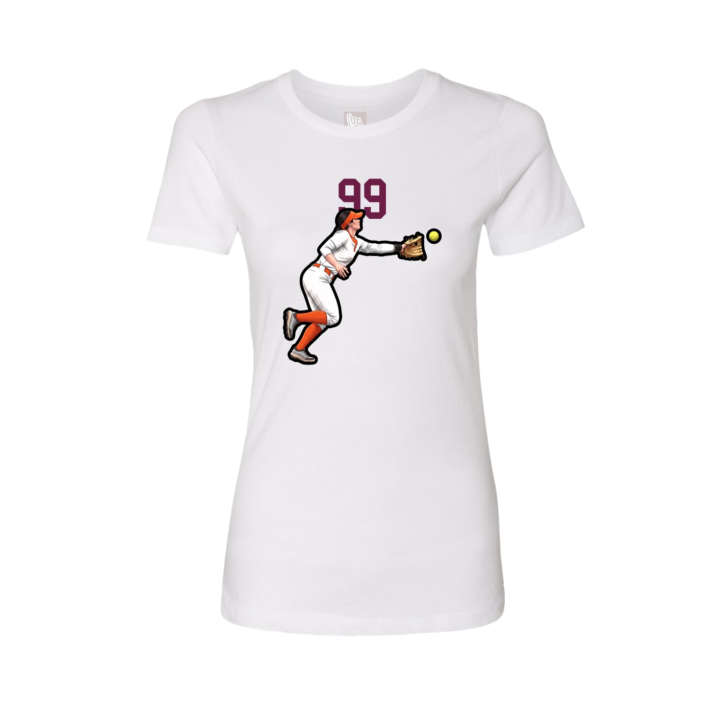 Womens Tee — Number Top in White