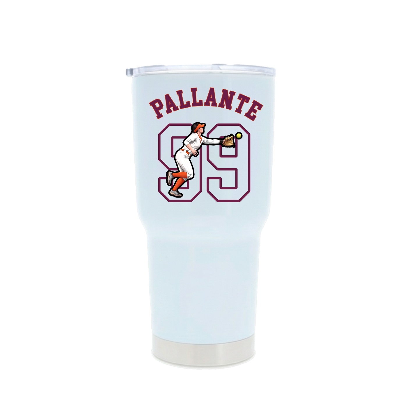 30oz Stainless Steel Tumbler — Shirsey Arch in White