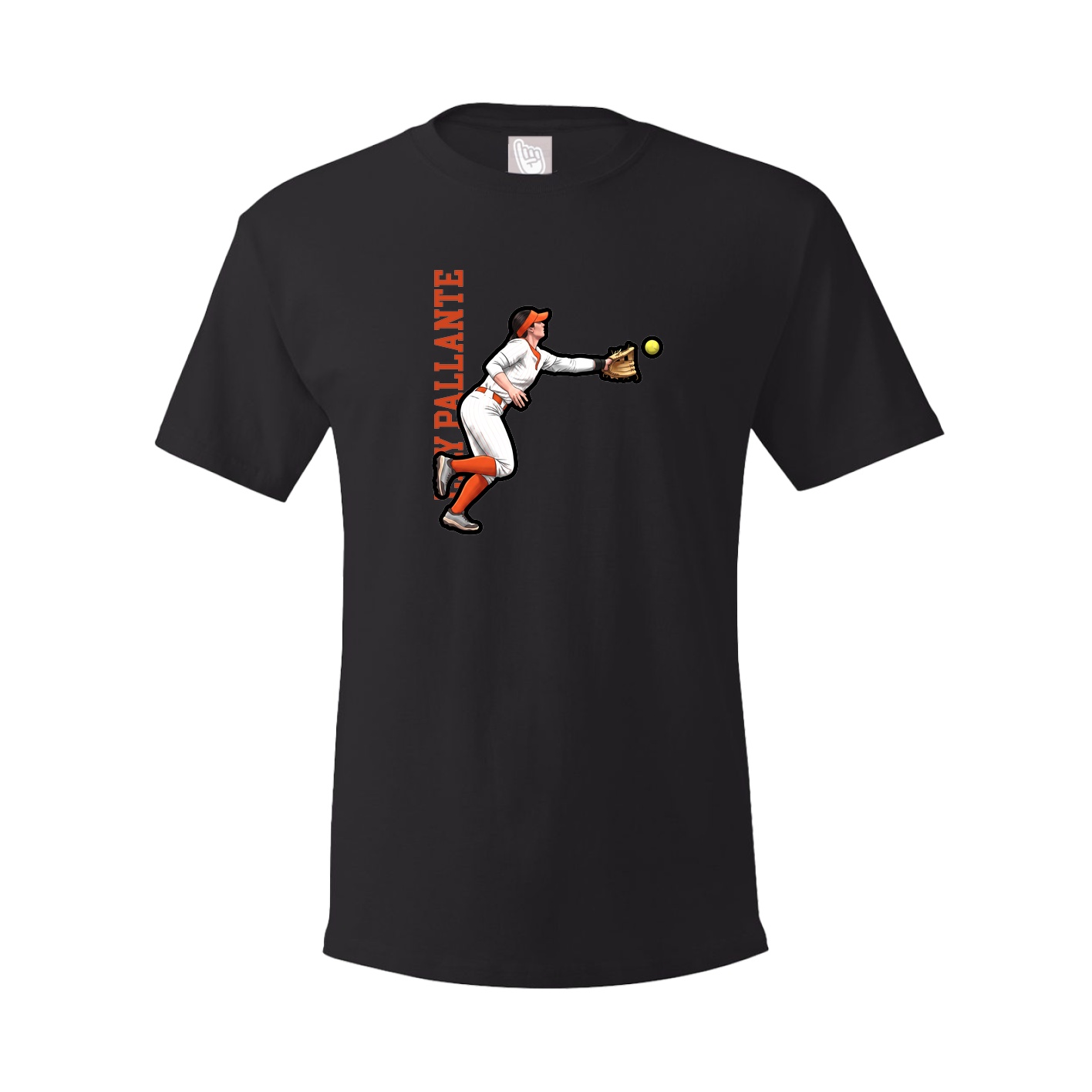 Youth Tee — Name Vertical in Black