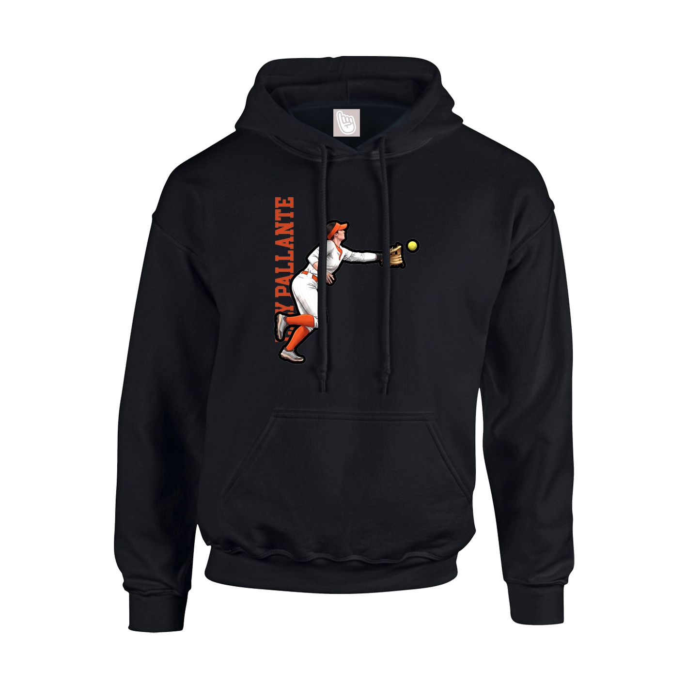 Youth Hoodie — Name Vertical in Black