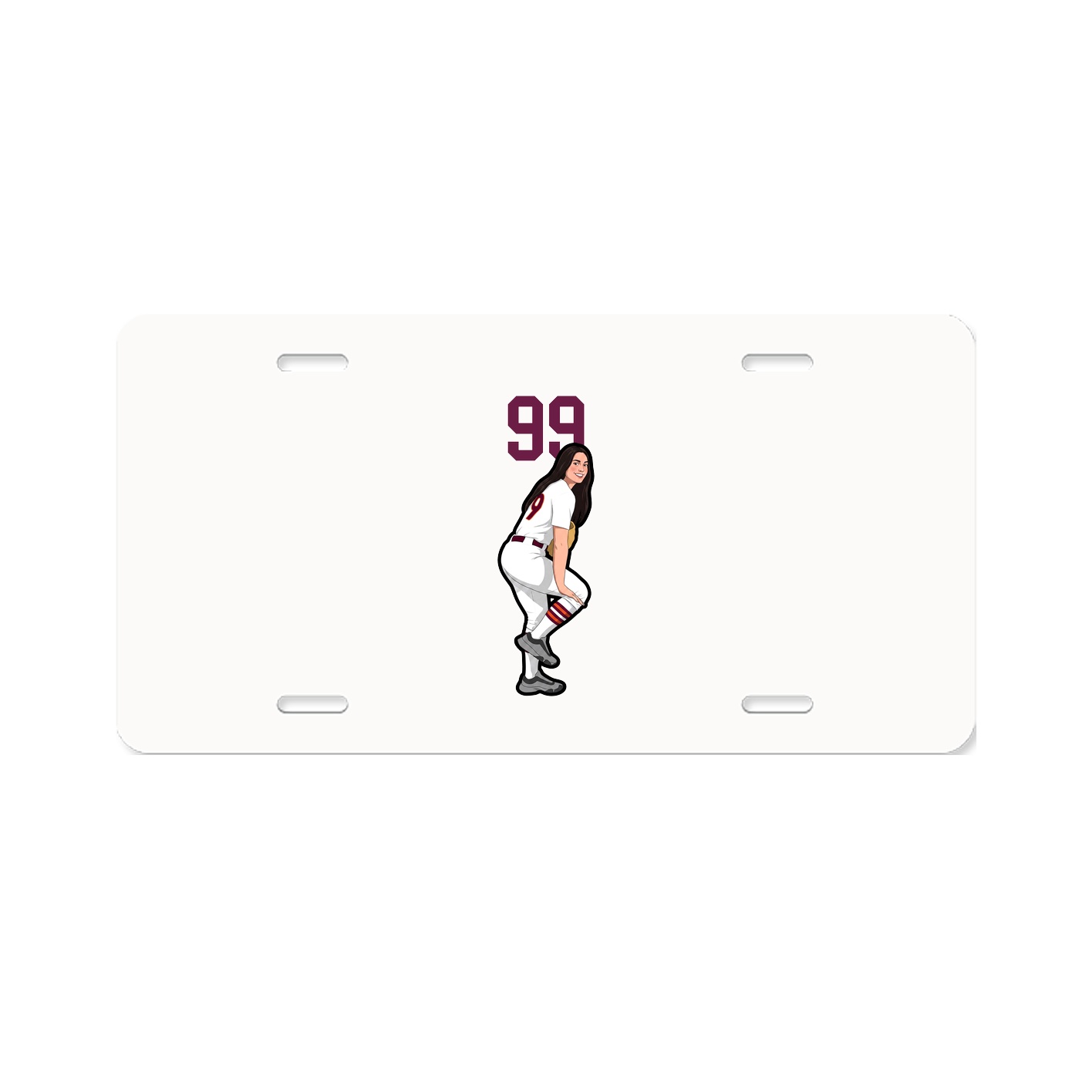 License Plate — Number Top in Classic