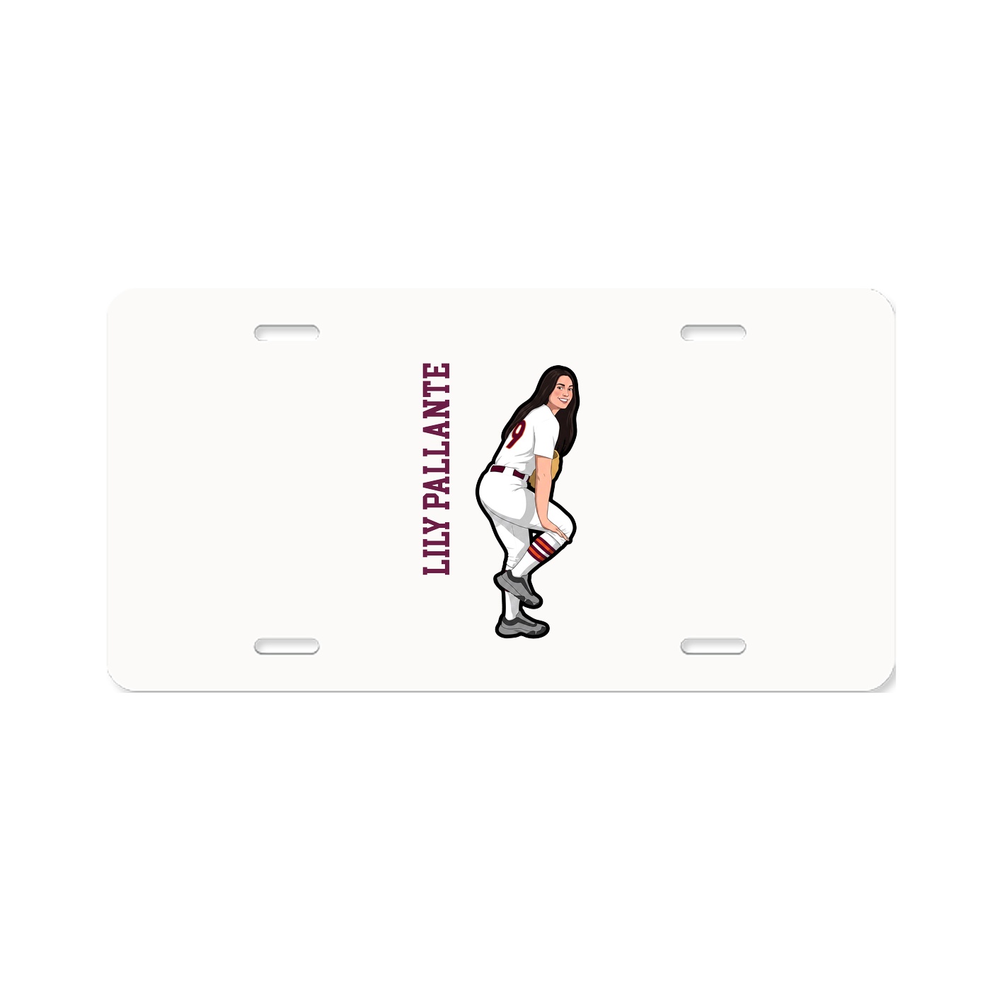 License Plate — Name Vertical in Classic