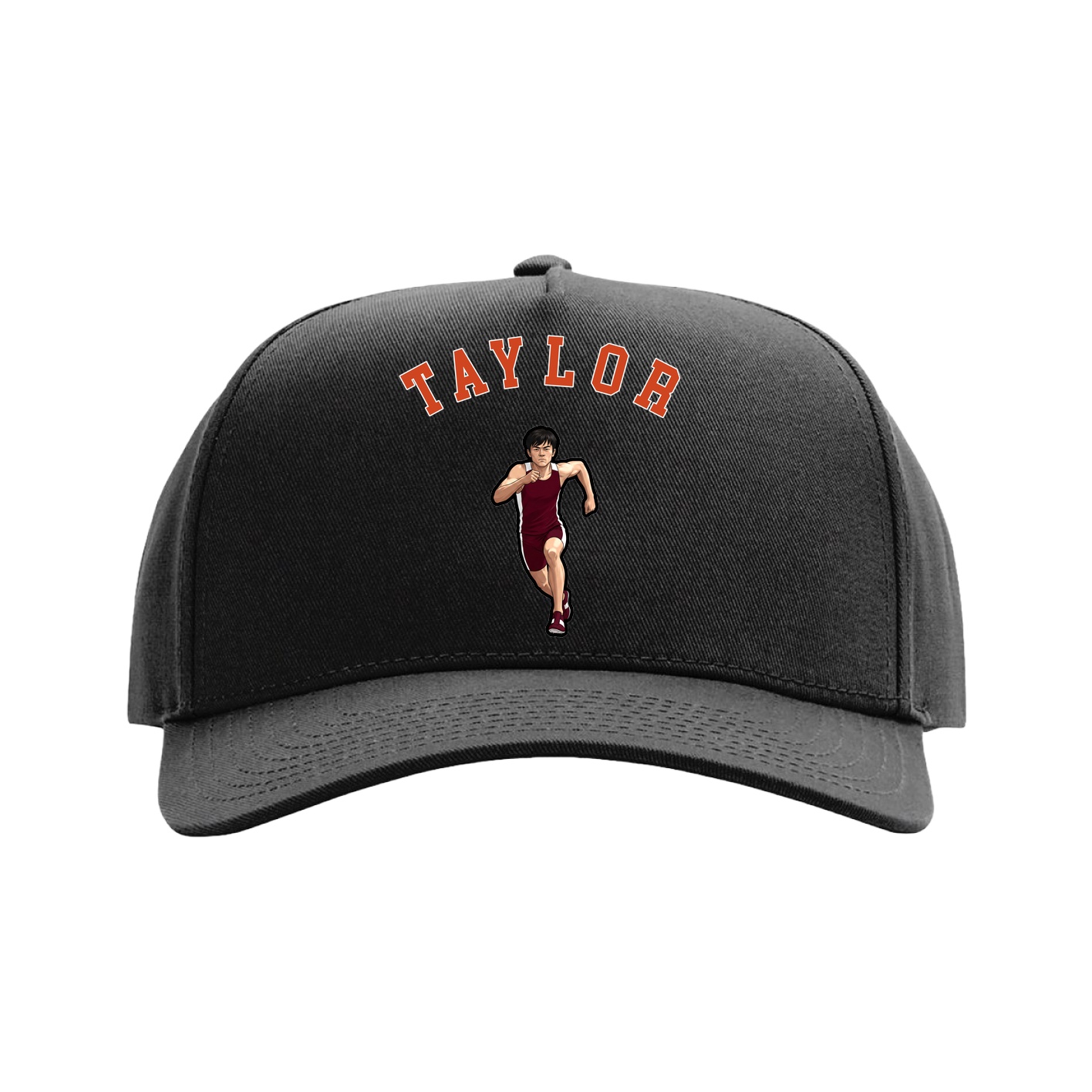 Full Fabric Five-Panel Champ Cap — Shirsey Arch in Black