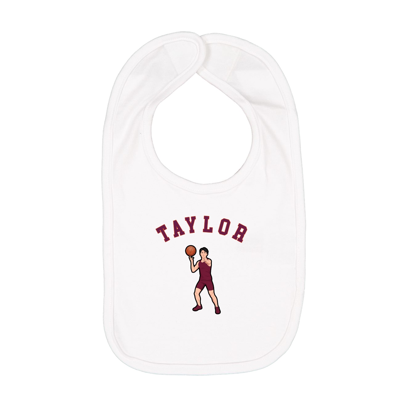 Infant Bib — Shirsey Arch in White