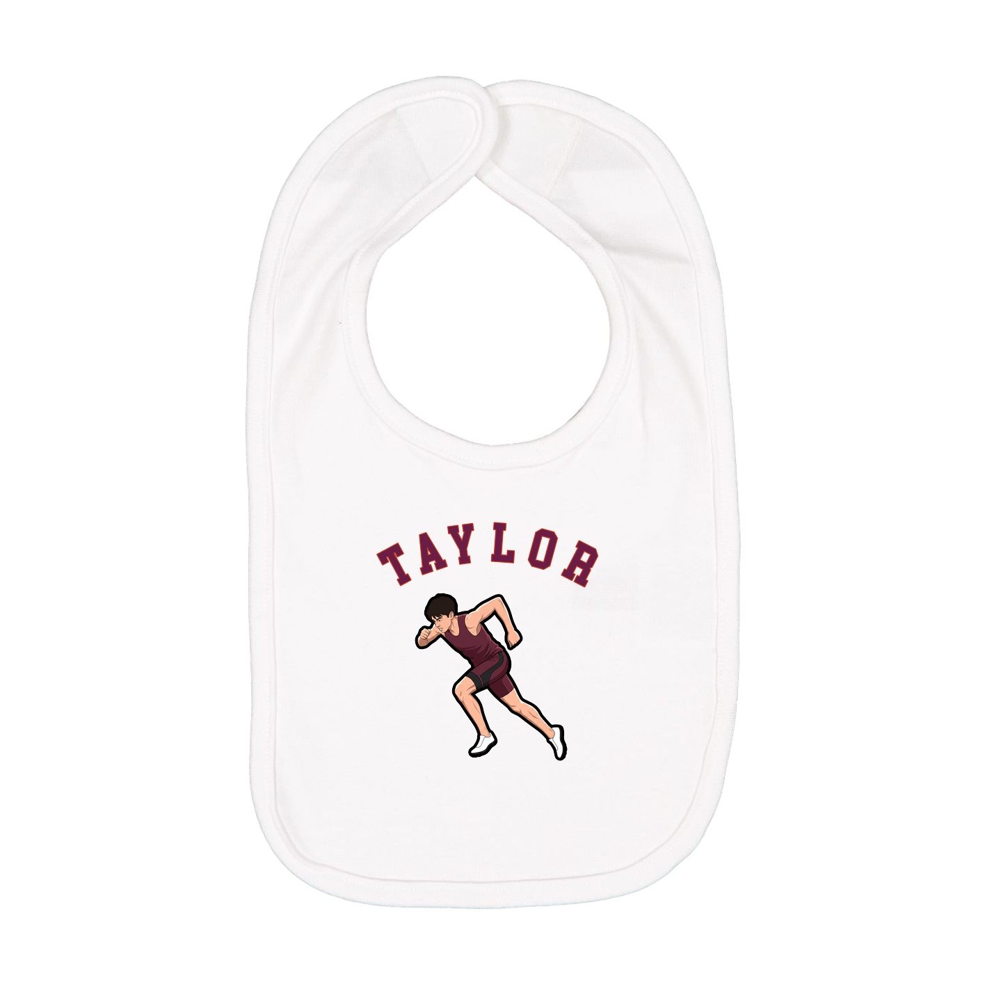 Infant Bib — Shirsey Arch in White