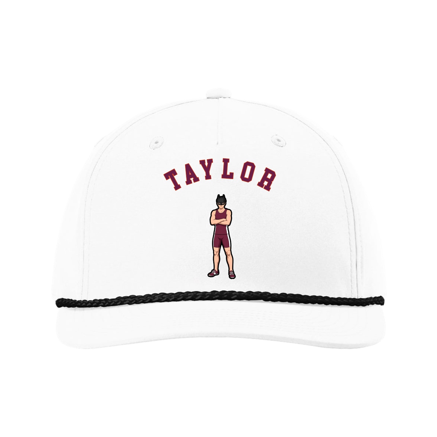 Five-Panel Classic Rope Cap — Shirsey Arch in White