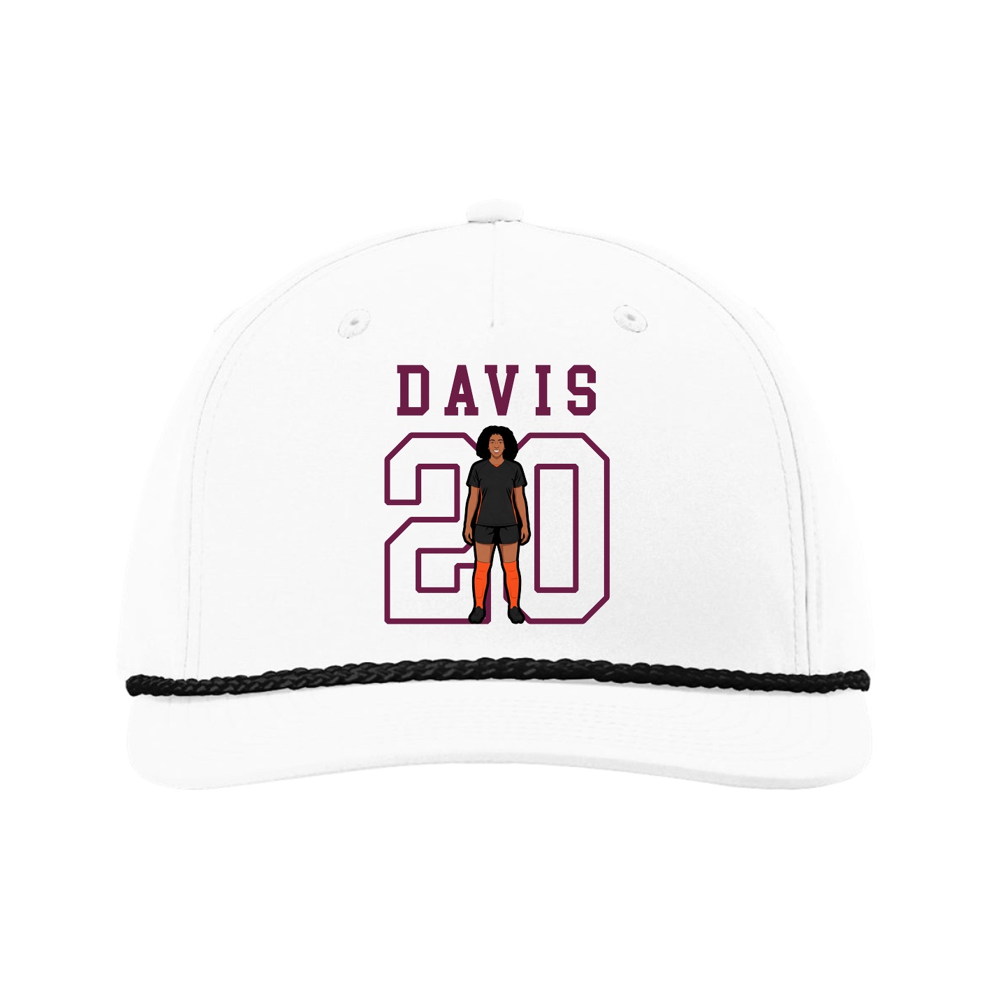 Five-Panel Classic Rope Cap — Shirsey in White