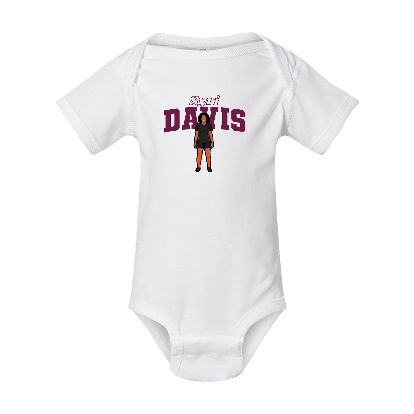 Baby Onesie — Name Arch in White