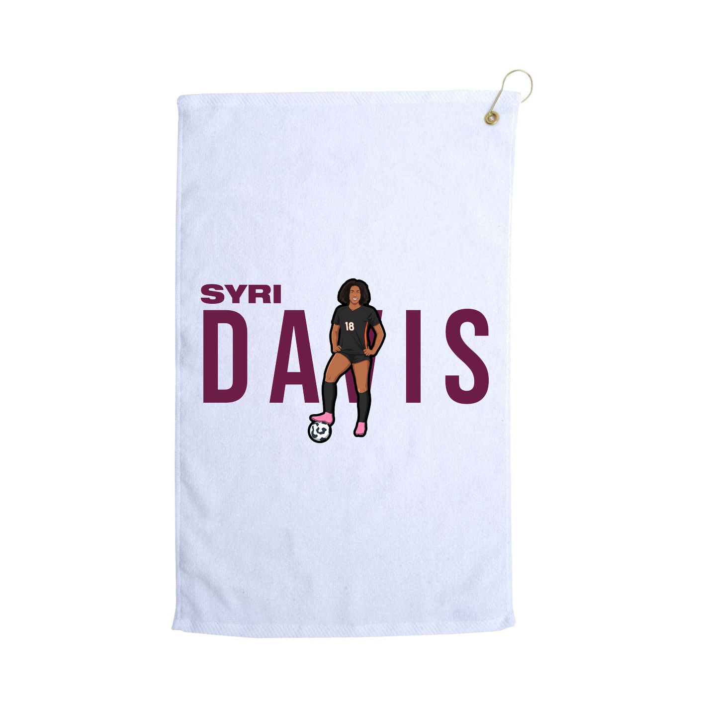 Golf Towel — Player Name in White