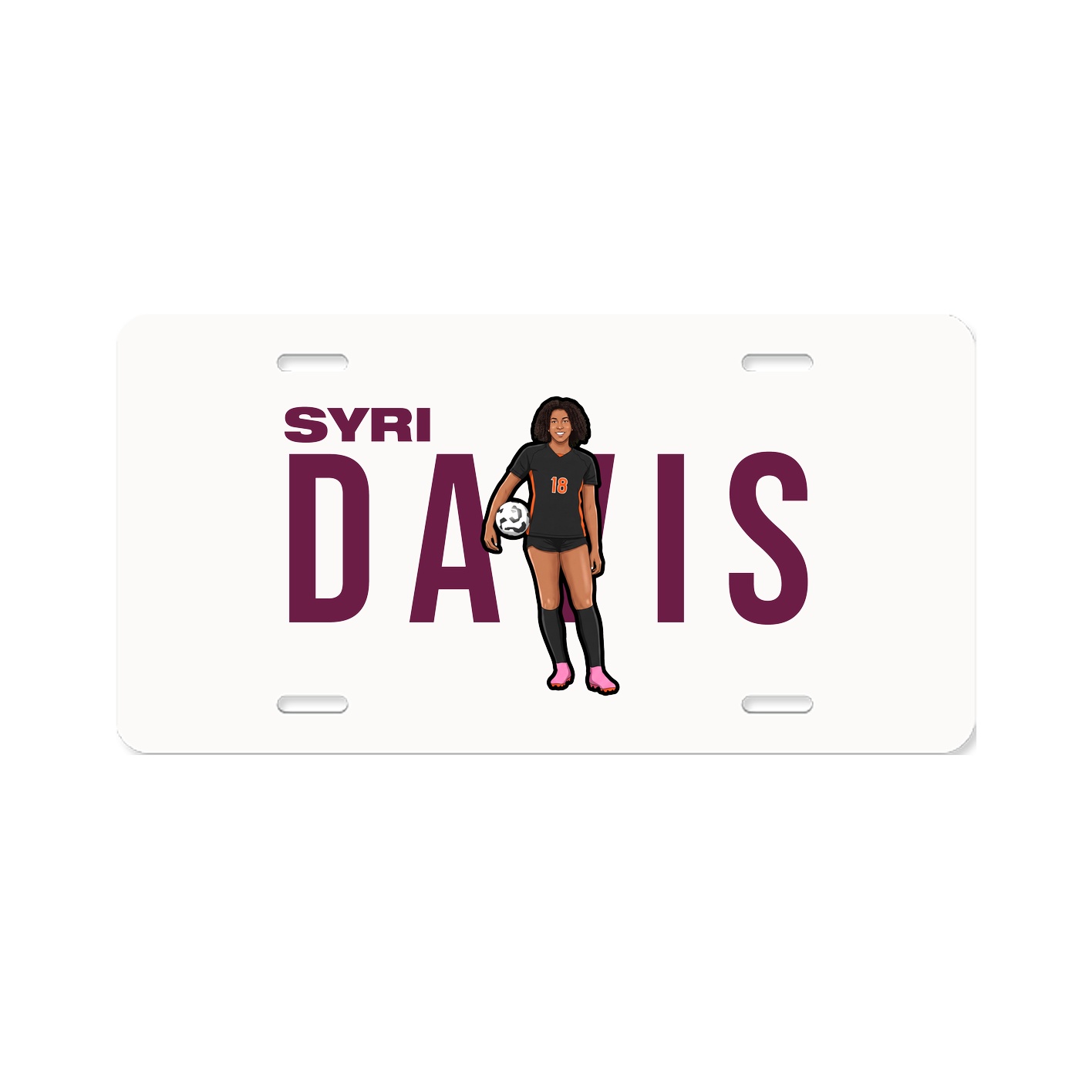 License Plate — Player Name in Classic