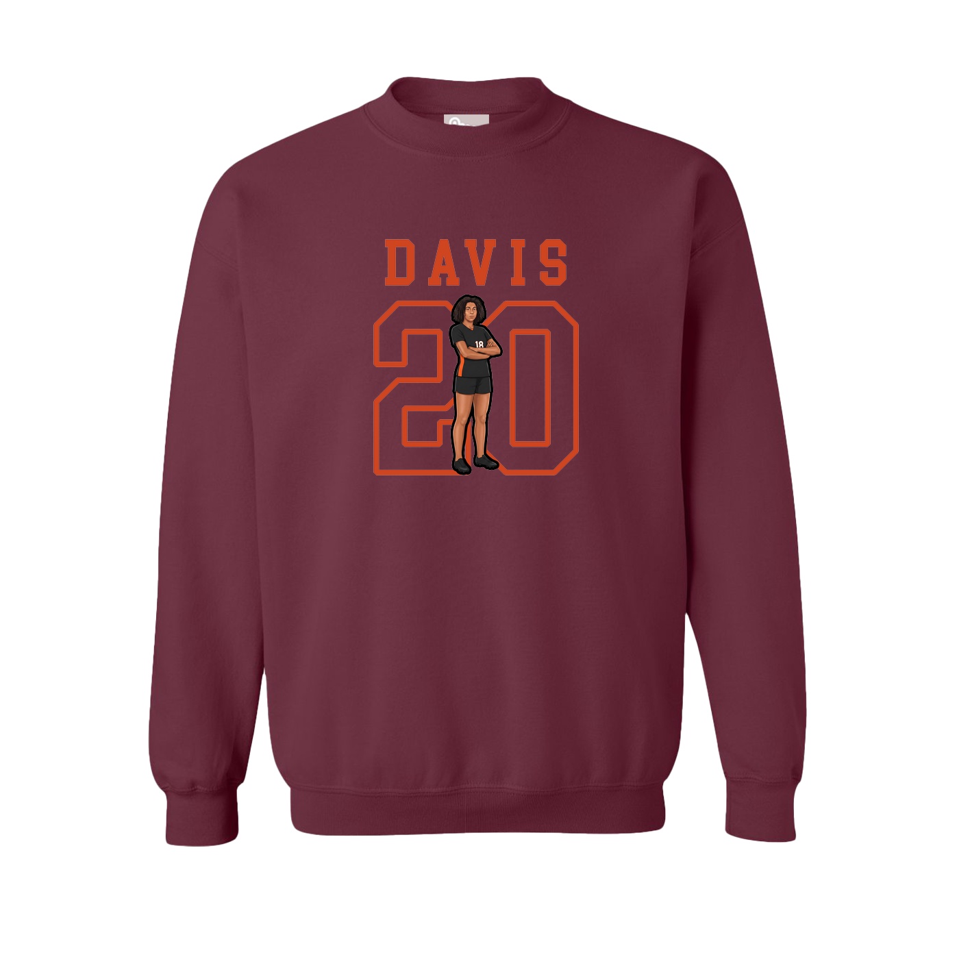 Fleece Crew — Shirsey in Maroon