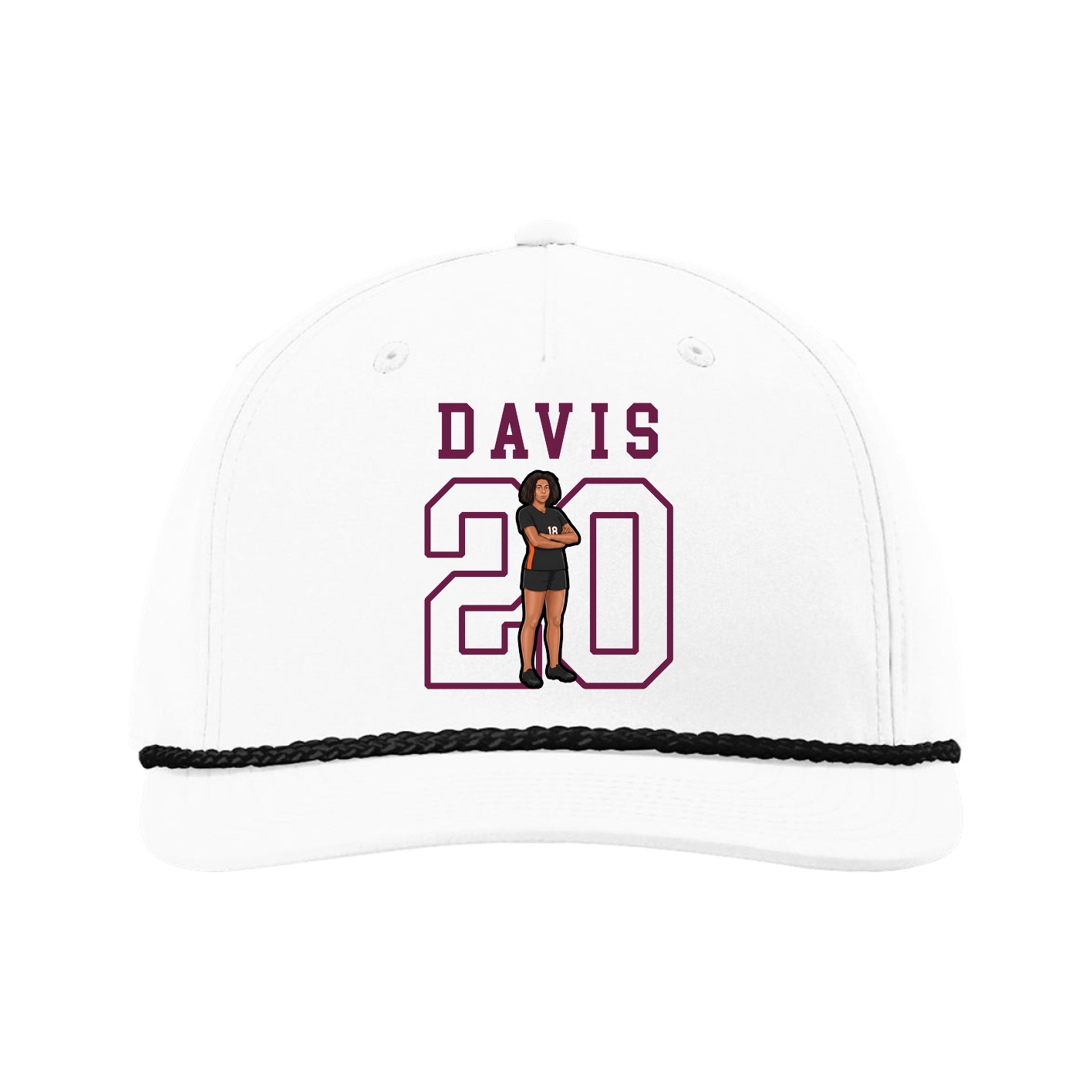 Five-Panel Classic Rope Cap — Shirsey in White